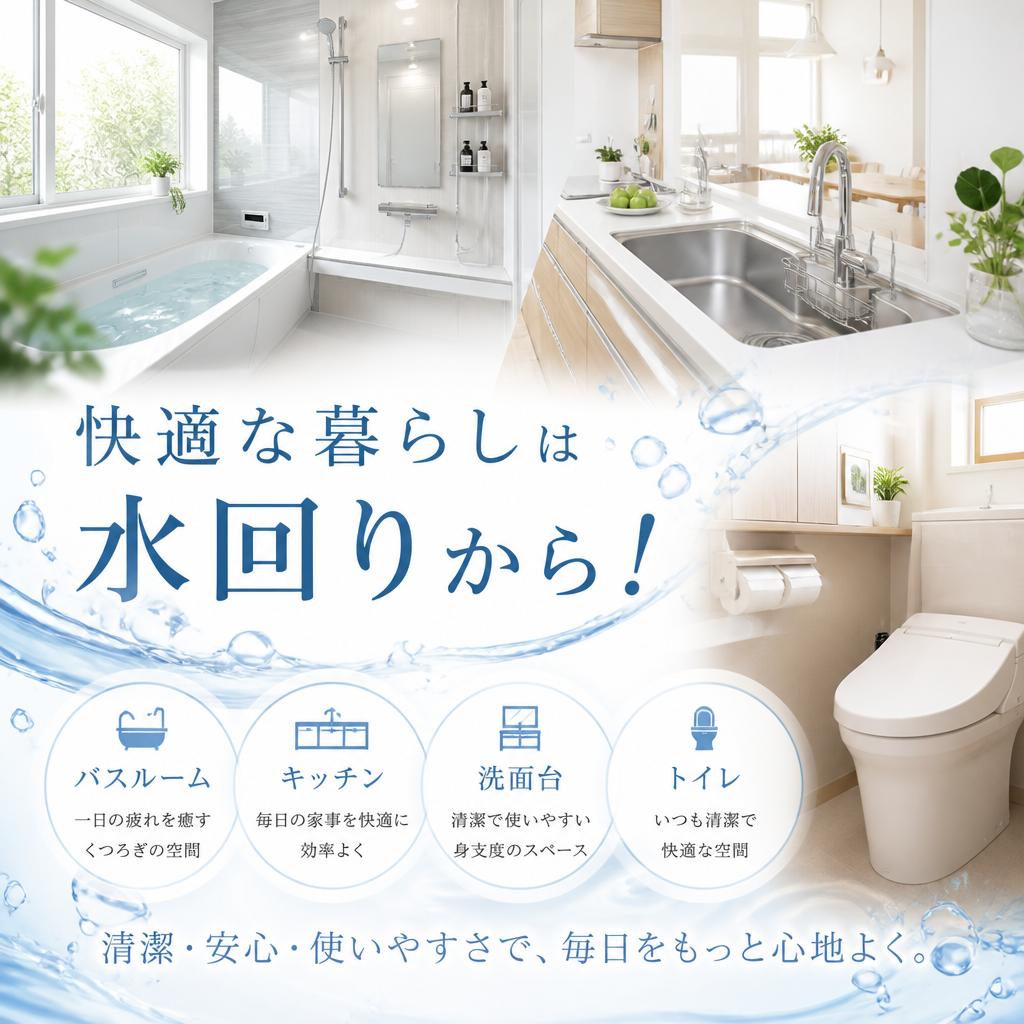 快適な暮らしは水回りから！