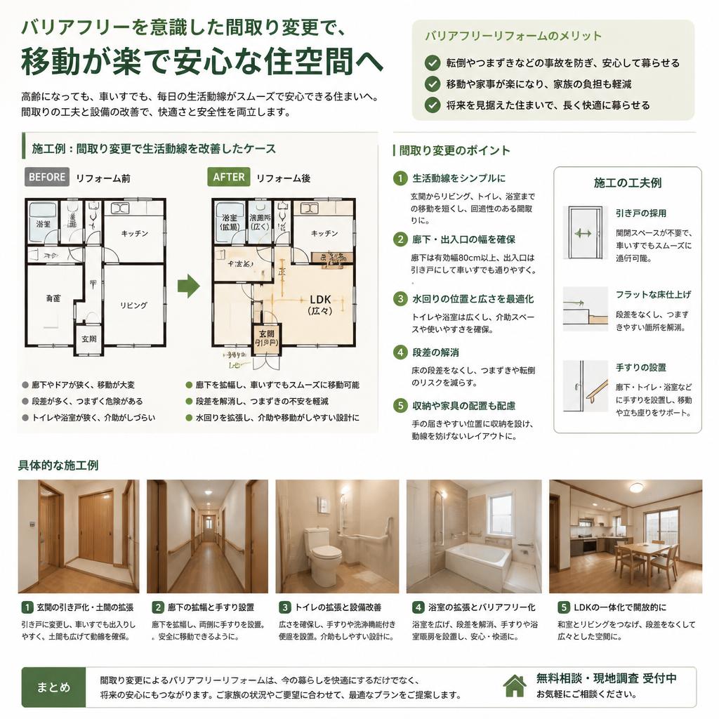 間取り変更で広がる快適な空間
