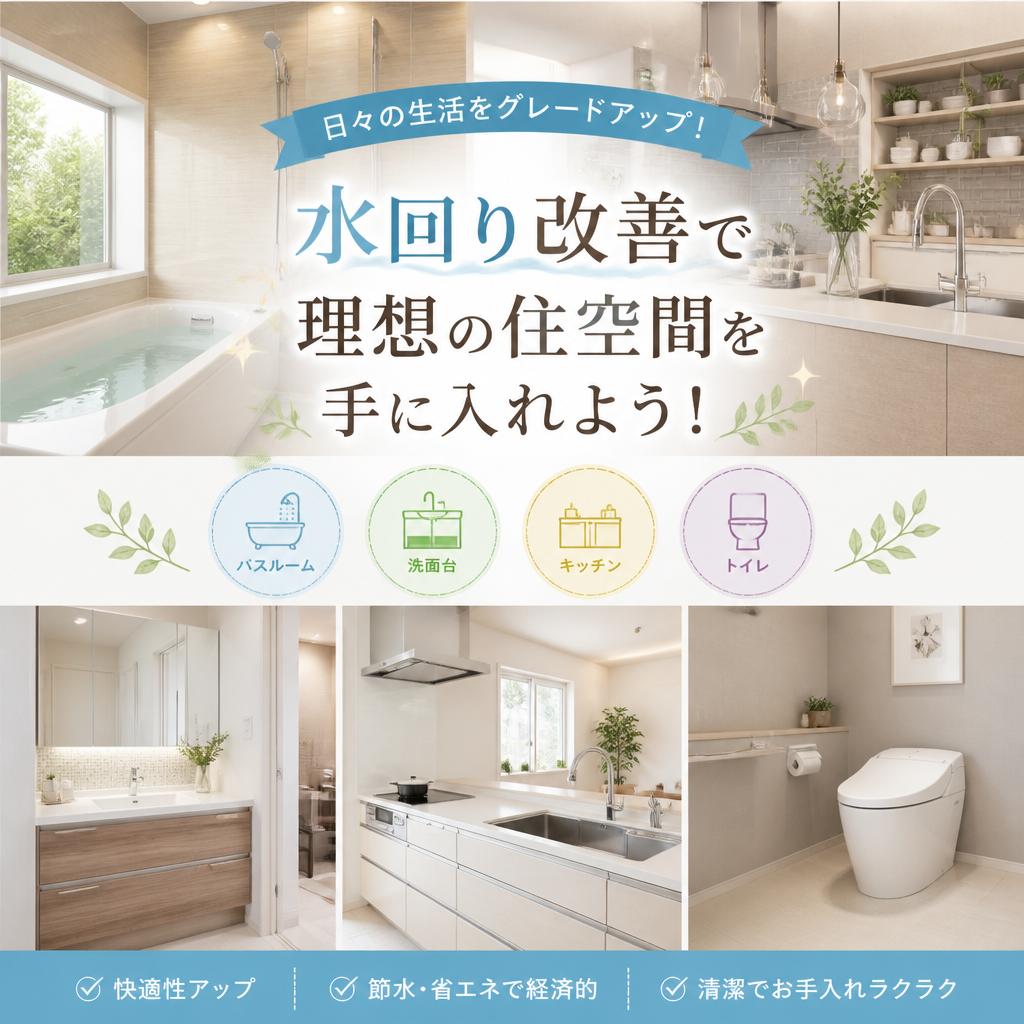 日々の生活をグレードアップ！水回り改善で理想の住空間を手に入れよう！
