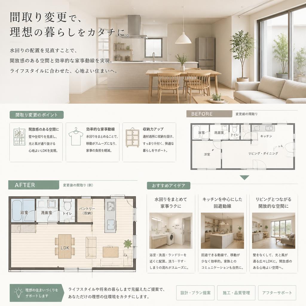 間取り変更で生まれる新しい暮らし