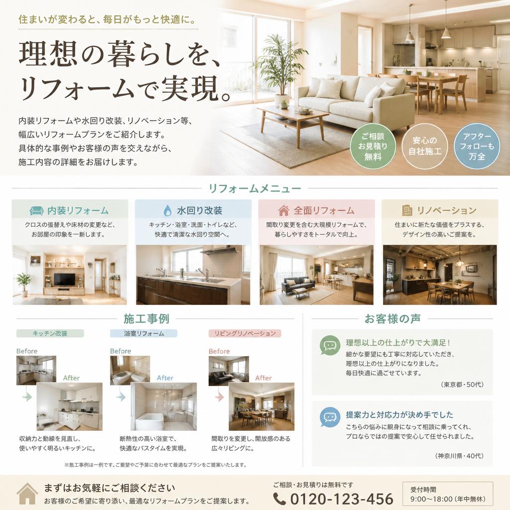 私たちの提供するリフォームサービス