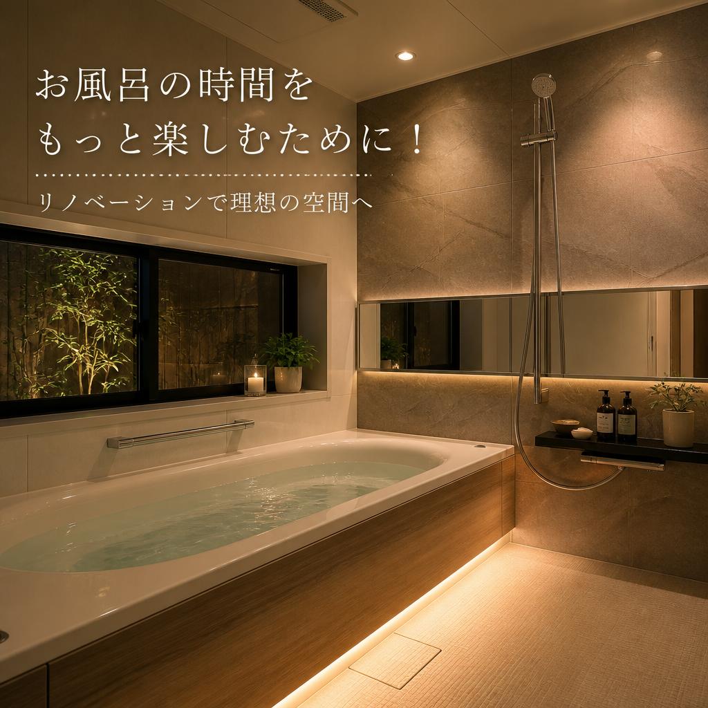 お風呂の時間をもっと楽しむために！リノベーションで理想の空間へ