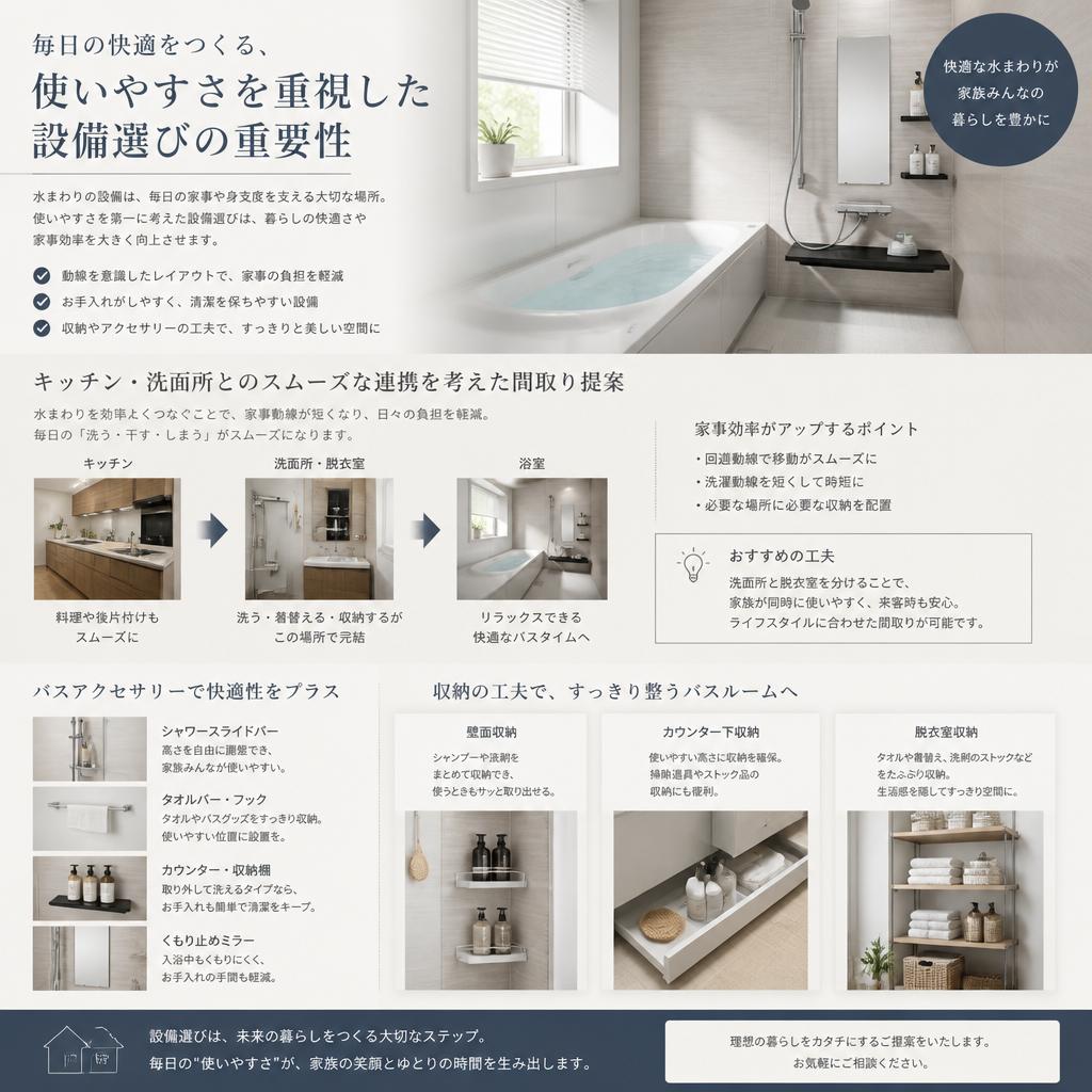 水回りの設備選びのポイント